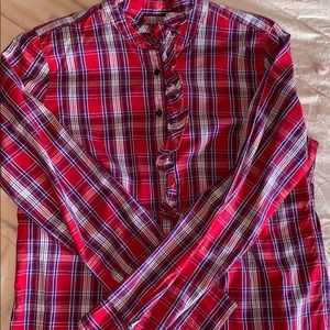 Fitted boyfriend shirt in plaid